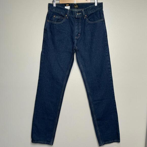 LEE Men’s Regular Fit Jeans 32x34 Straight Leg Dark Blue Orion - Picture 1 of 9